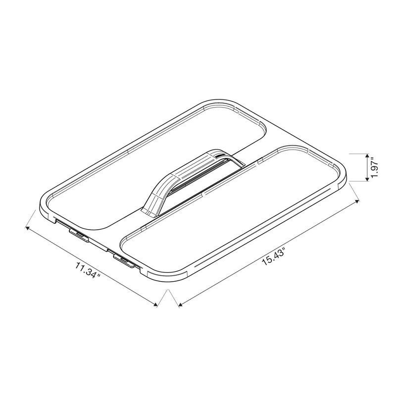 slide 10 of 10, Click in Place Large Lid with Handle for Plastic Storage Bins for Home and Office Organization White - Brightroom™, 1 ct