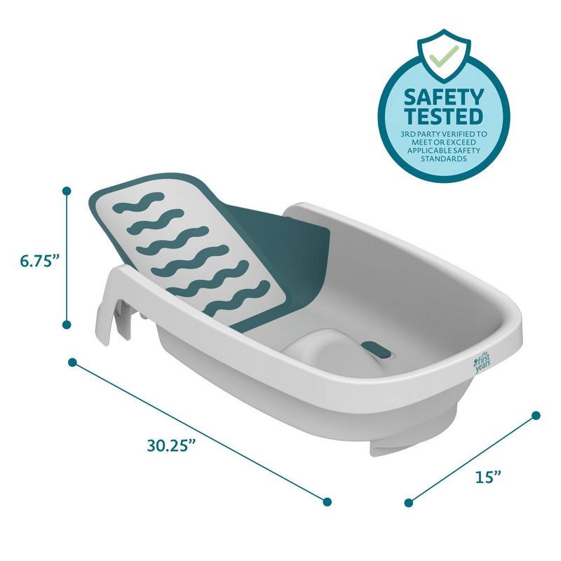 slide 3 of 7, The First Years Sure Comfort 4-in-1 Reclining Newborn to Toddler Baby Bathtub - White, 1 ct
