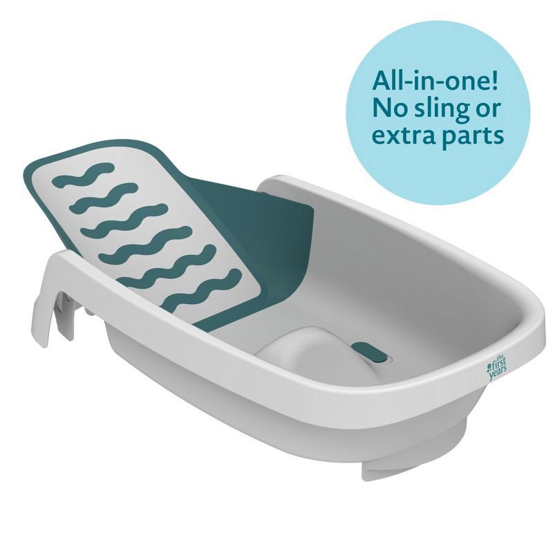 slide 2 of 7, The First Years Sure Comfort 4-in-1 Reclining Newborn to Toddler Baby Bathtub - White, 1 ct