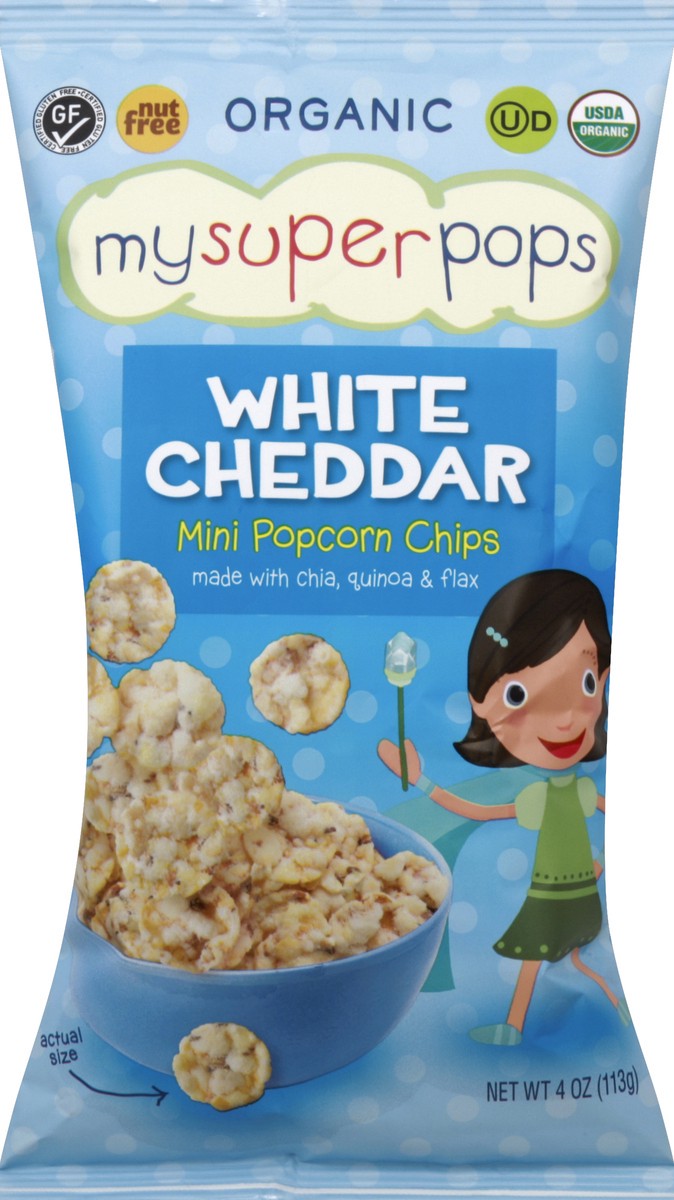 slide 5 of 5, MySuperPops Popcorn Chips 4 oz, 4 oz