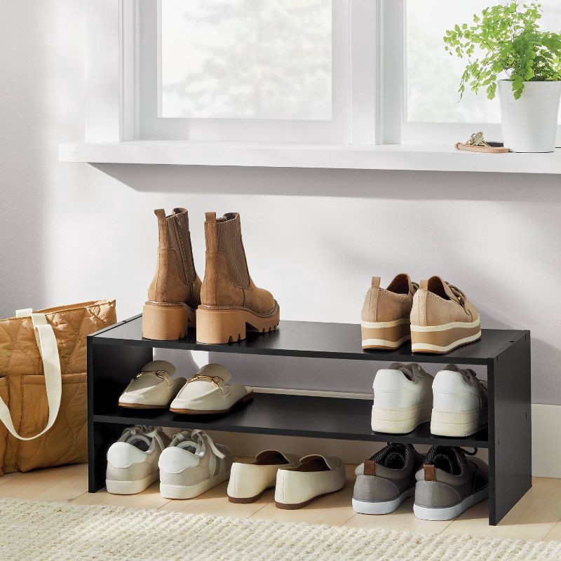 slide 2 of 3, 31'' Stackable Shelf Black - Brightroom™, 1 ct