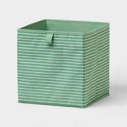 11" Fabric Bin Green Stripe - Brightroom™