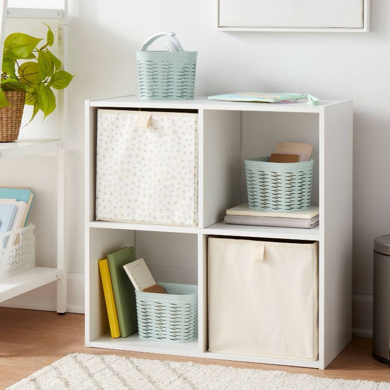 slide 2 of 3, 11" Fabric Bin Khaki Floral - Brightroom™, 1 ct