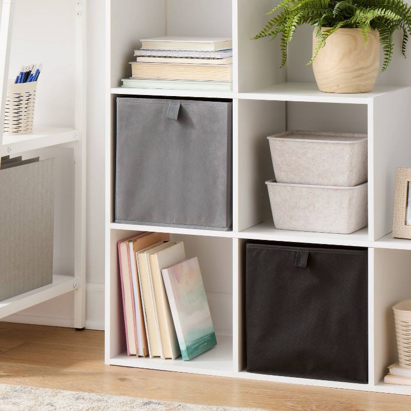 slide 2 of 3, 11" Fabric Bin Dark Gray - Brightroom™, 1 ct