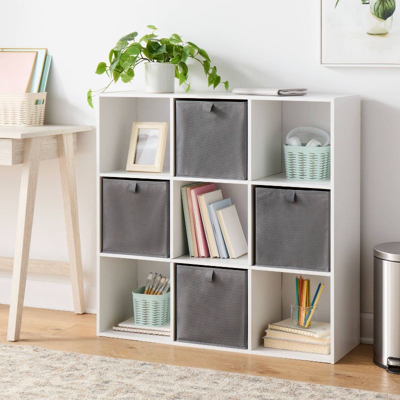 slide 2 of 3, 11" 4pk Fabric Bin Gray - Brightroom™, 4 ct