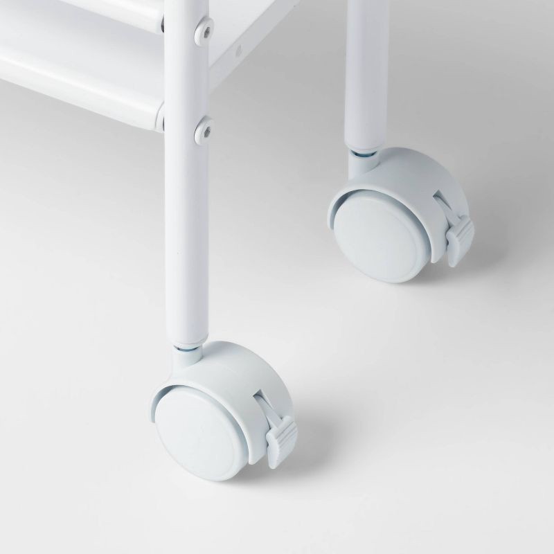 slide 3 of 3, 3 Shelf Narrow Metal Storage Cart White - Brightroom™, 1 ct