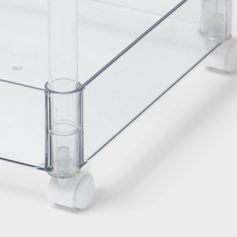 slide 3 of 3, 3 Tier Clear Storage Cart - Brightroom™, 1 ct