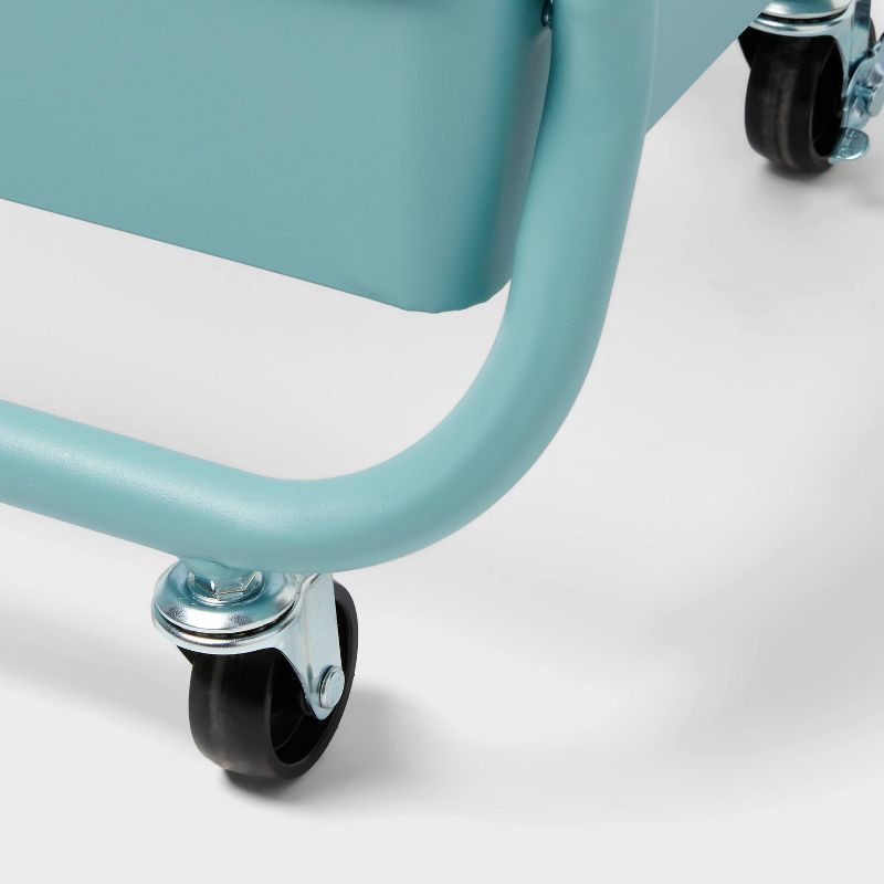 slide 3 of 3, 3 Tier Metal Utility Cart Blue - Brightroom™, 1 ct