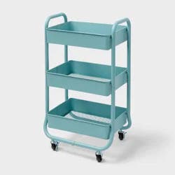 3 Tier Metal Utility Cart Blue - Brightroom™