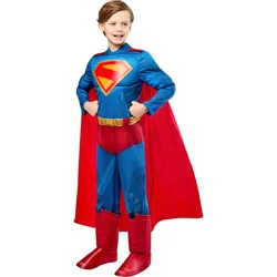 DC Comics Kids' Superman Halloween Light Up Costume Jumpsuit L