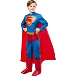 DC Comics Kids' Superman Halloween Light Up Costume Jumpsuit L