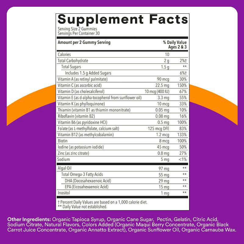 slide 5 of 15, SmartyPants Toddler Plus Multivitamin & Omegas Gummies with Vitamins C, D3, B12 & Zinc - 60ct, 60 ct