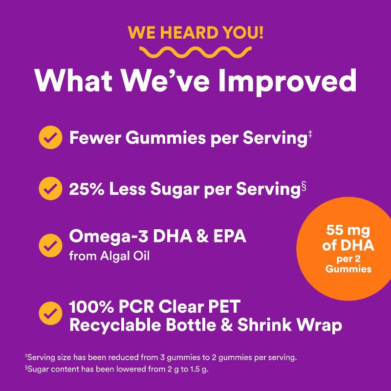 slide 6 of 15, SmartyPants Toddler Plus Multivitamin & Omegas Gummies with Vitamins C, D3, B12 & Zinc - 60ct, 60 ct