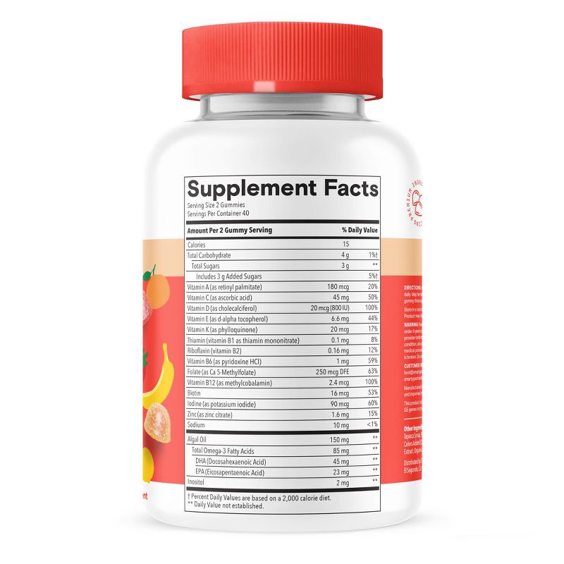 slide 2 of 15, SmartyPants Kids Plus Multivitamin & Omegas Gummies with Vitamins C, D3, B12 & Zinc - 80ct, 80 ct