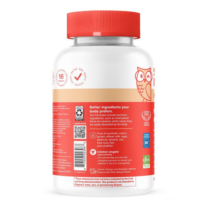 slide 15 of 15, SmartyPants Kids Plus Multivitamin & Omegas Gummies with Vitamins C, D3, B12 & Zinc - 80ct, 80 ct