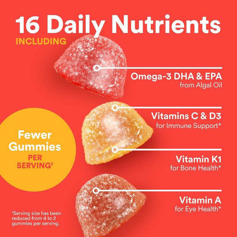 slide 8 of 15, SmartyPants Kids Plus Multivitamin & Omegas Gummies with Vitamins C, D3, B12 & Zinc - 80ct, 80 ct