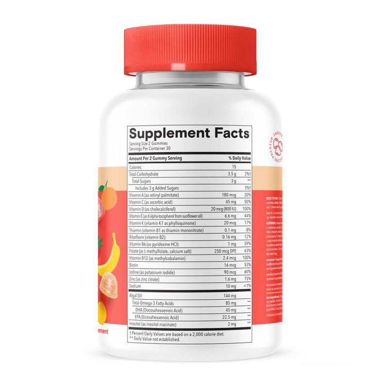 slide 2 of 13, SmartyPants Kids Plus Multivitamin & Omegas Gummies with Vitamins C, D3, B12 & Zinc - 60ct, 60 ct