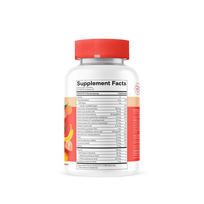 slide 12 of 13, SmartyPants Kids Plus Multivitamin & Omegas Gummies with Vitamins C, D3, B12 & Zinc - 60ct, 60 ct