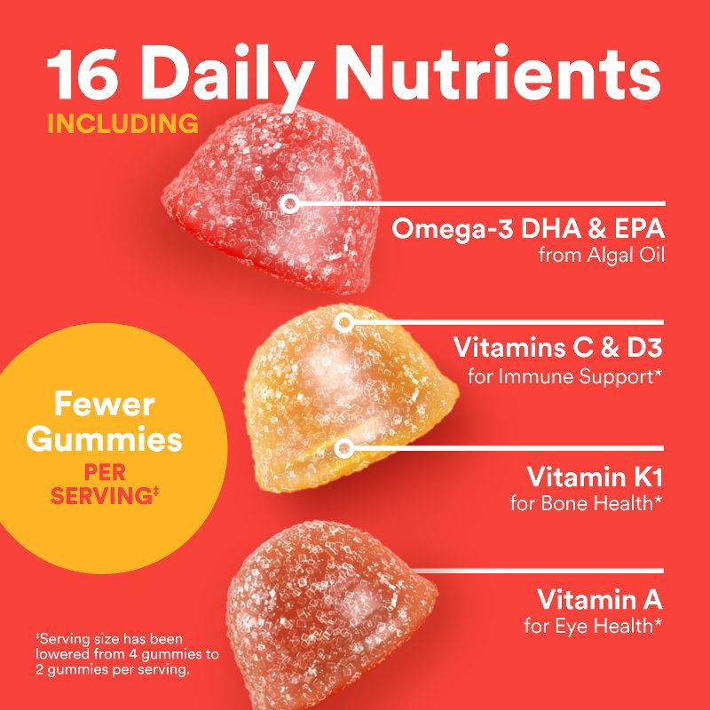 slide 6 of 13, SmartyPants Kids Plus Multivitamin & Omegas Gummies with Vitamins C, D3, B12 & Zinc - 60ct, 60 ct