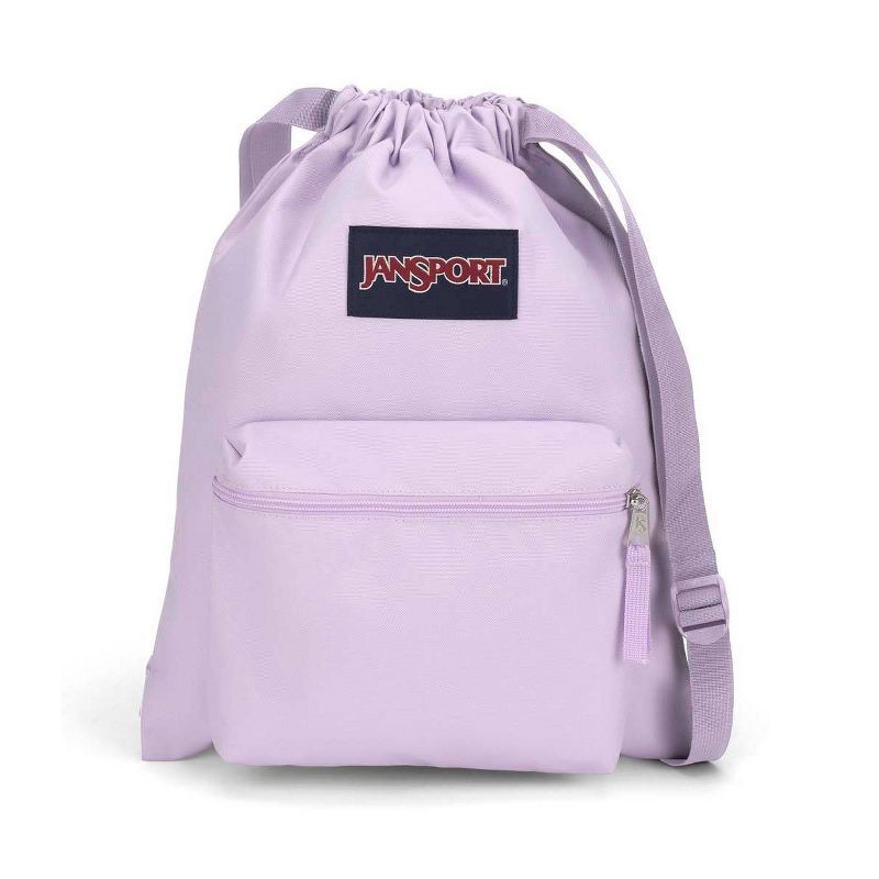 slide 1 of 4, JanSport Drawstring Bag - Pastel Lilac, 1 ct