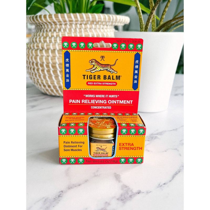 slide 4 of 8, Tiger Balm Extra Strength Joint and Muscle Pain Ointment - 0.63oz, 0.63 oz