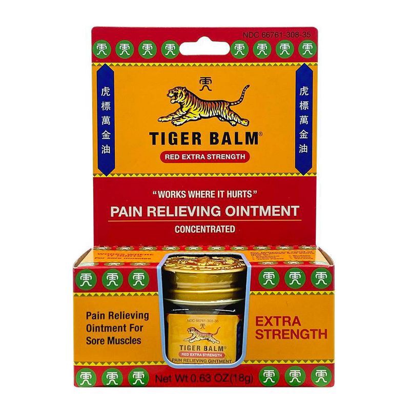 slide 1 of 8, Tiger Balm Extra Strength Joint and Muscle Pain Ointment - 0.63oz, 0.63 oz