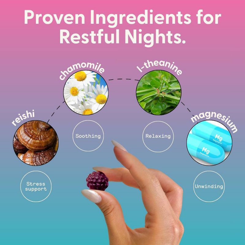 slide 8 of 10, SuperMush Daily Sleep Mushroom Supplement Vegan Gummies - 28ct/14 Servings, 28 ct, 14 servings