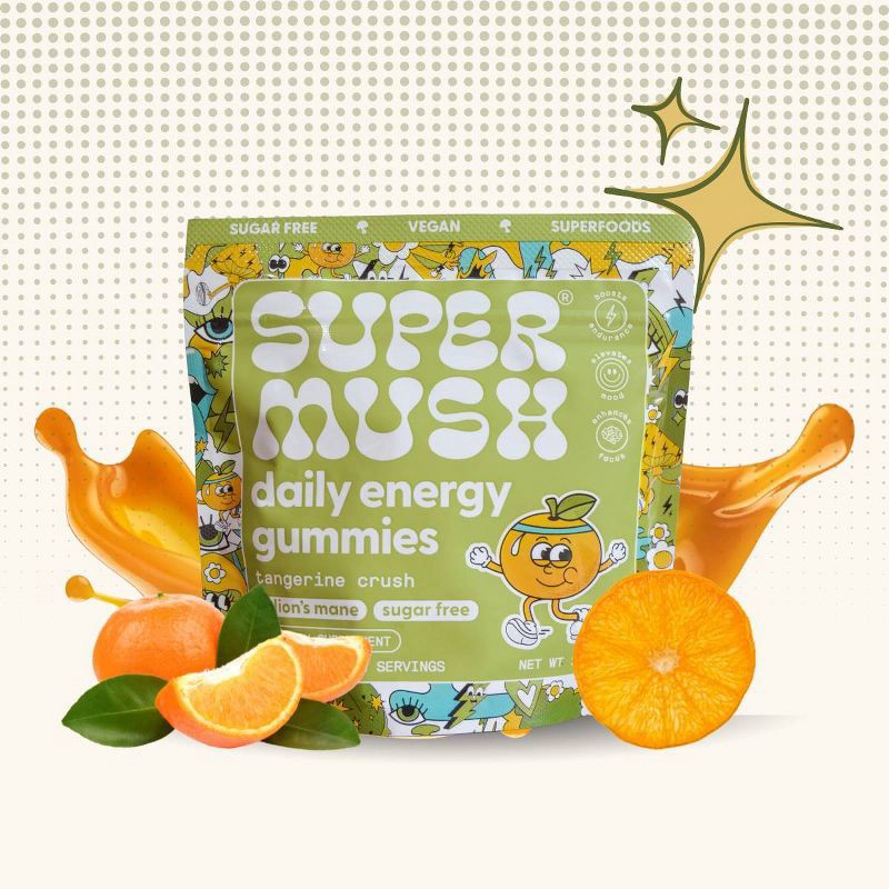 slide 2 of 11, SuperMush Daily Energy Mushroom Supplement Gummies - 28ct/14 Servings, 28 ct, 14 servings