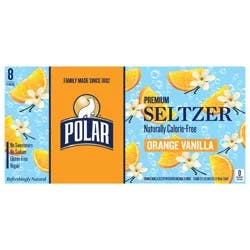 Polar Seltzer - 8pk 12oz - Orange Vanilla