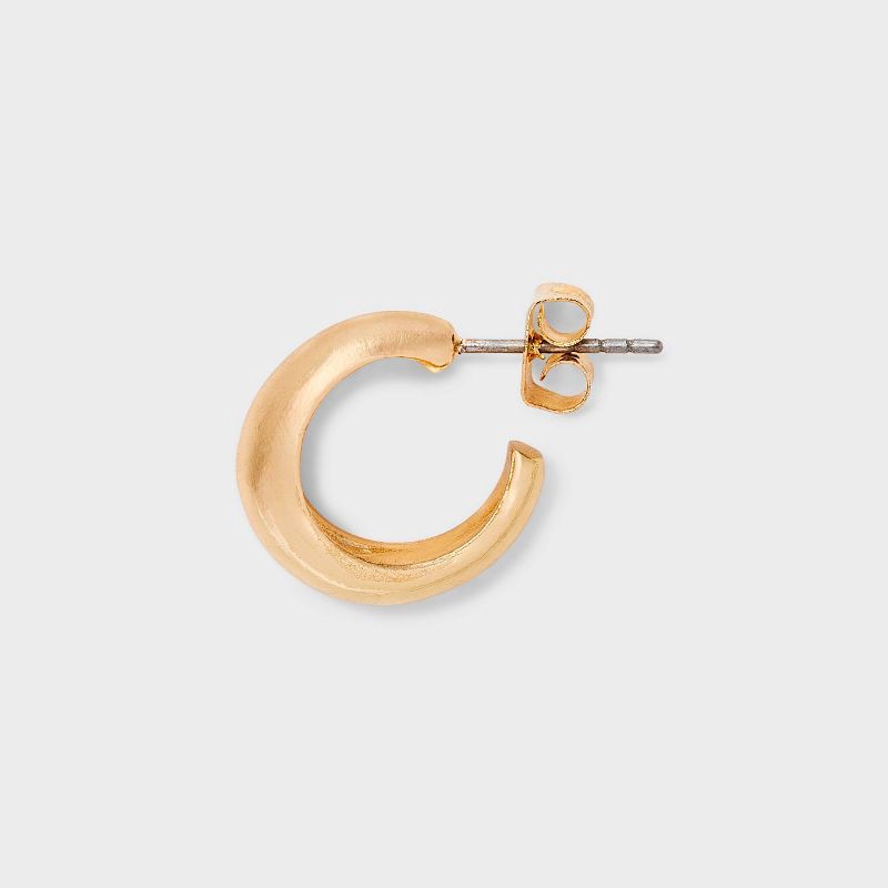 slide 3 of 3, Tubular Hoop Earring Set 3pc - Universal Thread™ Multicolor: Steel, Nickel-Free, Zinc Alloy, Post Closure, 3 ct