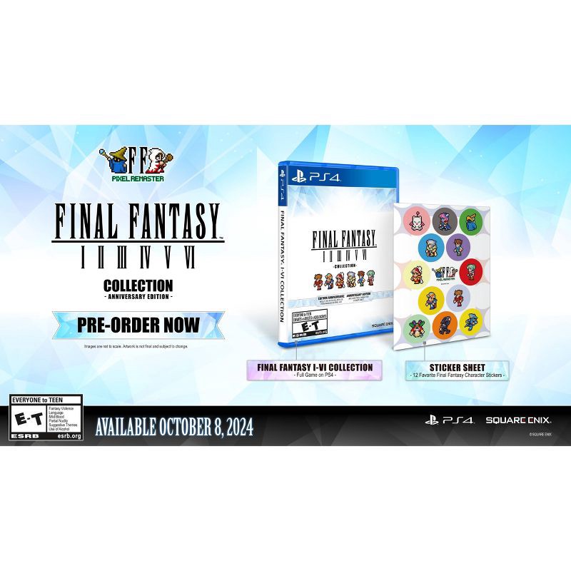 slide 4 of 10, Square Enix Final Fantasy I-VI Collection Anniversary Edition - PlayStation 4, 1 ct