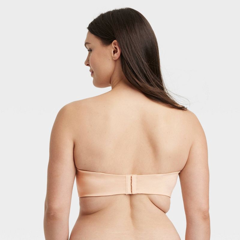 slide 5 of 6, Women's Push Up Strapless Bra - Auden™ Beige 34A: Removable Straps, Medium Lift, Adjustable Closure, 1 ct