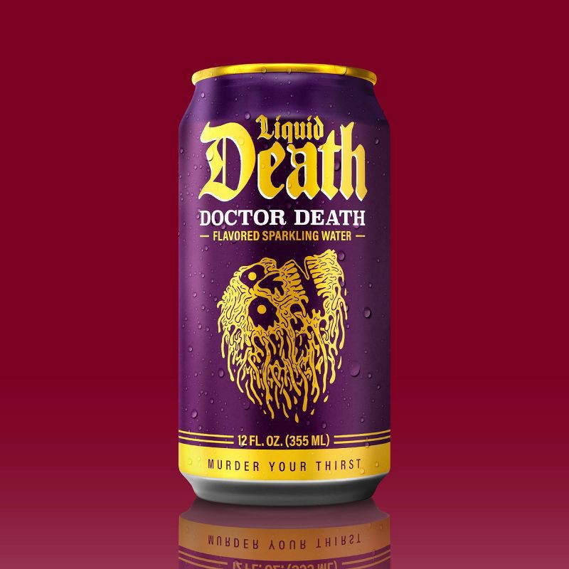 slide 7 of 7, Liquid Death Doctor Death Sparkling Water - 6pk/12 fl oz Cans, 6 ct; 12 fl oz