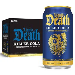 Liquid Death Killer Cola Sparkling Water - 6pk/12 fl oz Cans