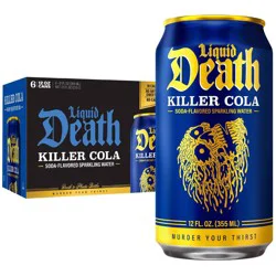 Liquid Death Killer Cola Sparkling Water - 6pk/12 fl oz Cans