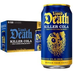 Liquid Death Killer Cola Sparkling Water - 6pk/12 fl oz Cans
