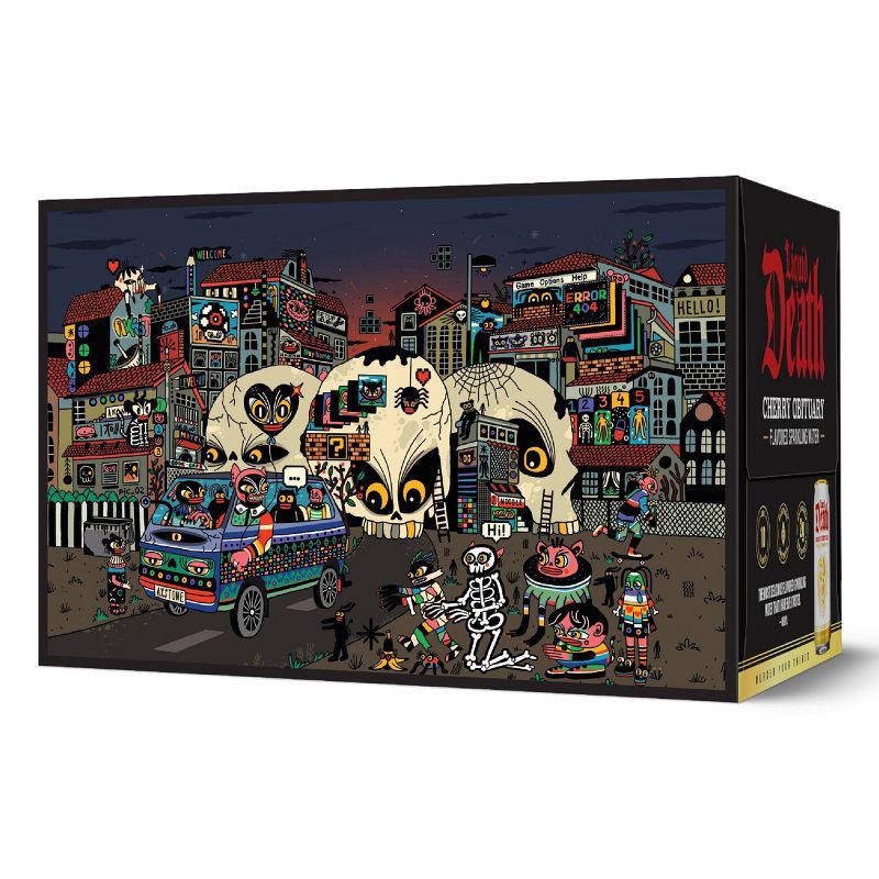 slide 5 of 7, Liquid Death Cherry Obituary Sparkling Water - 6pk/12 fl oz Cans, 6 ct; 12 fl oz