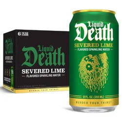 Liquid Death Severed Lime Sparkling Water - 6pk/12 fl oz Cans
