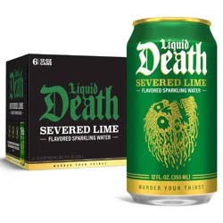 Liquid Death Severed Lime Sparkling Water - 6pk/12 fl oz Cans