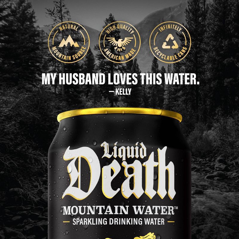 slide 6 of 7, Liquid Death Sparkling Mountain Water - 6pk/12 fl oz Cans, 6 ct; 12 fl oz