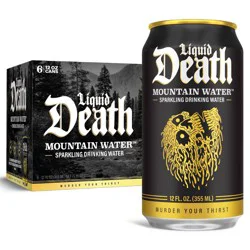 Liquid Death Sparkling Mountain Water - 6pk/12 fl oz Cans