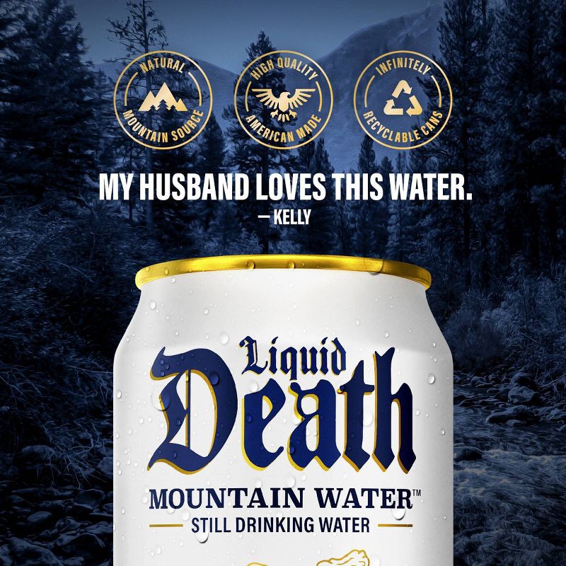 slide 6 of 7, Liquid Death Mountain Water - 6pk/12 fl oz Cans, 6 ct; 12 fl oz