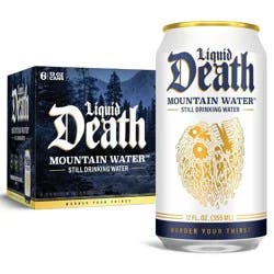 Liquid Death Mountain Water - 6pk/12 fl oz Cans