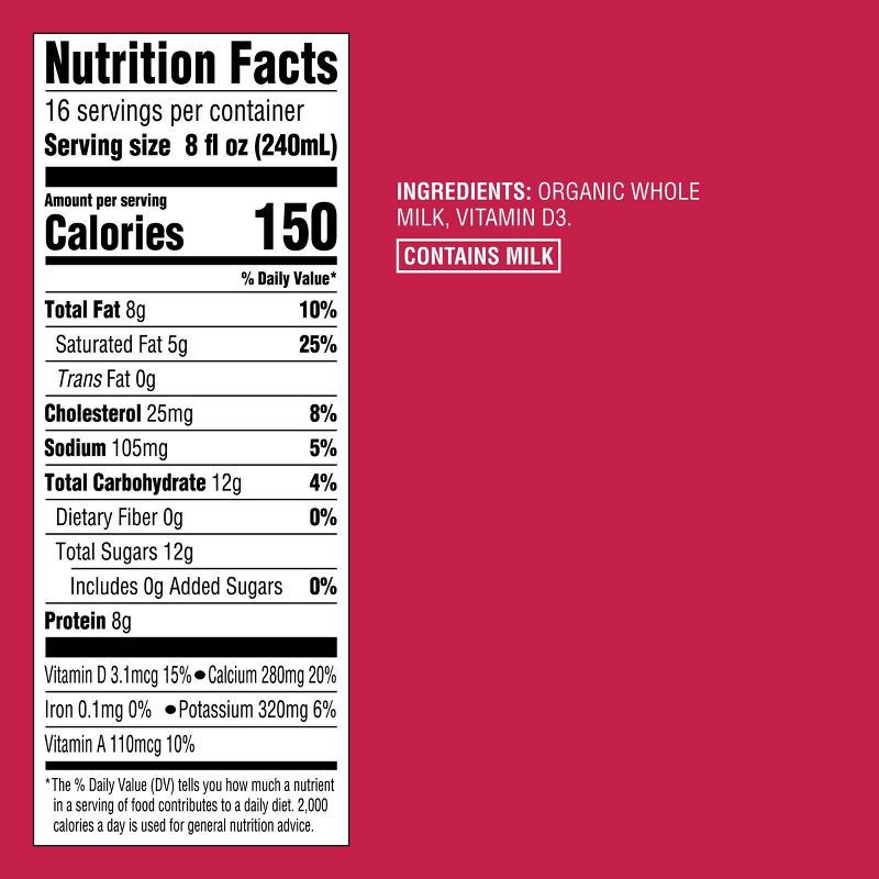 slide 4 of 4, Organic Whole Milk - 1gal - Good & Gather™, 1 gal