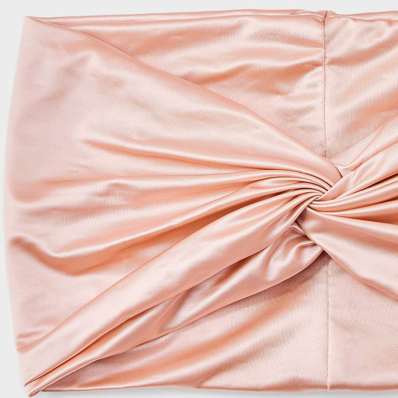 slide 3 of 3, Twisted Headwrap - A New Day™ Peach Orange: Solid Recycled Polyester & Spandex, Hair Styling, All Hair Types, 1 ct