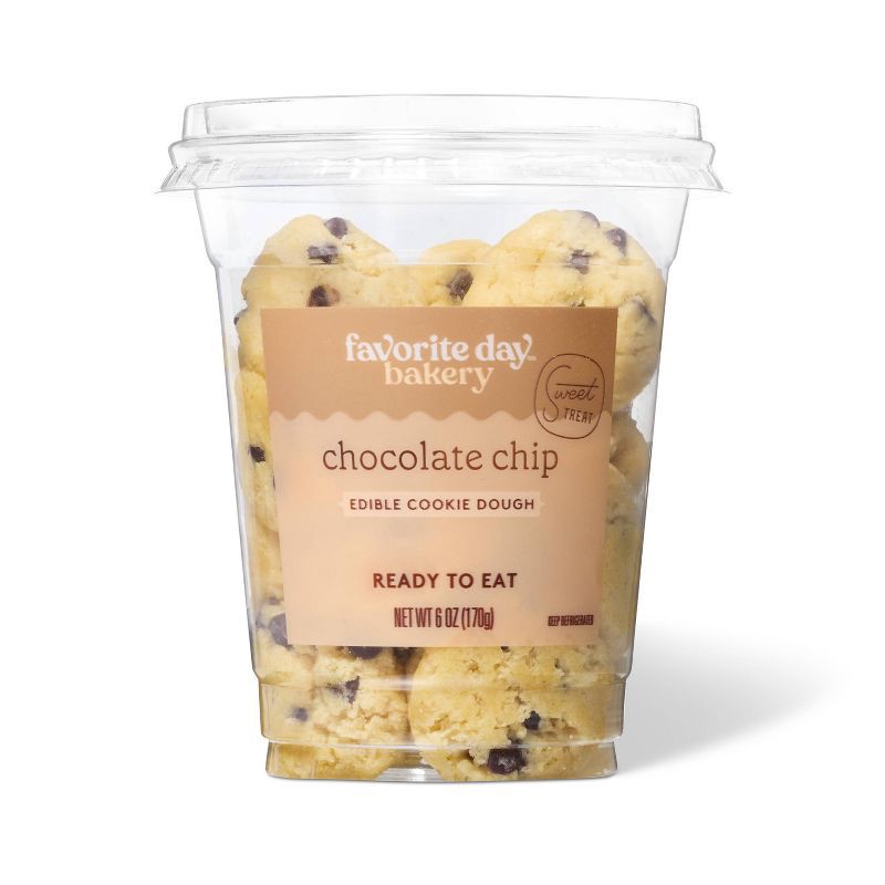 slide 1 of 3, Chocolate Chip Edible Cookie Dough - 6oz - Favorite Day™, 6 oz