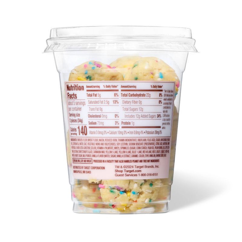 slide 2 of 3, Sugar Cookie Edible Cookie Dough with Rainbow Sprinkles - 6oz - Favorite Day™, 6 oz