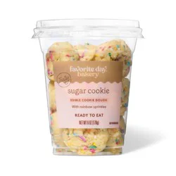 Sugar Cookie Edible Cookie Dough with Rainbow Sprinkles - 6oz - Favorite Day™