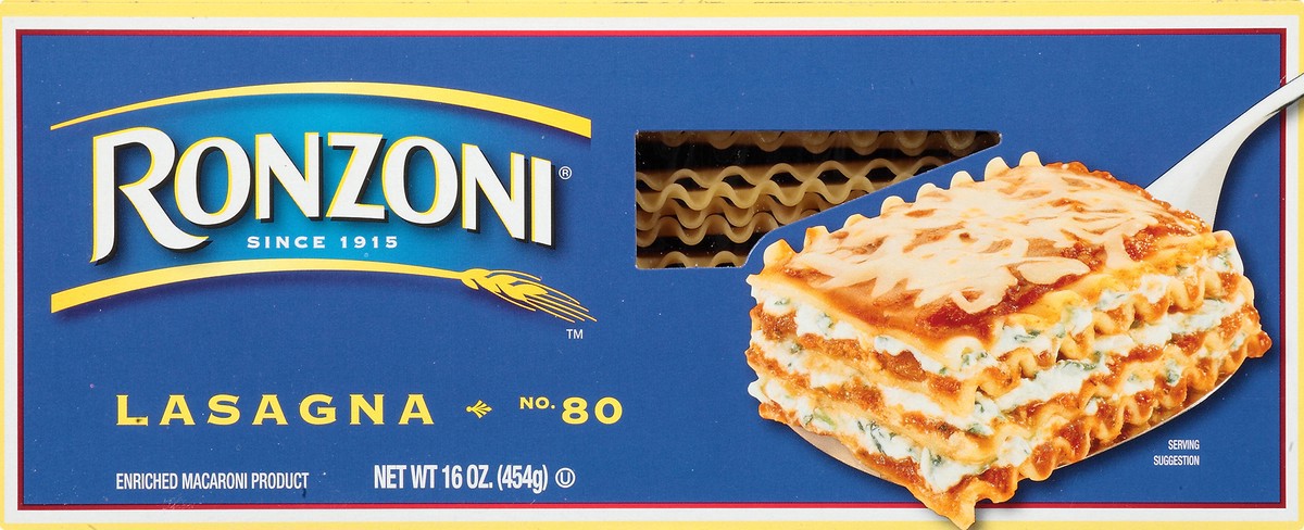 slide 11 of 17, Ronzoni Pasta Lasagna Curly, 16 oz