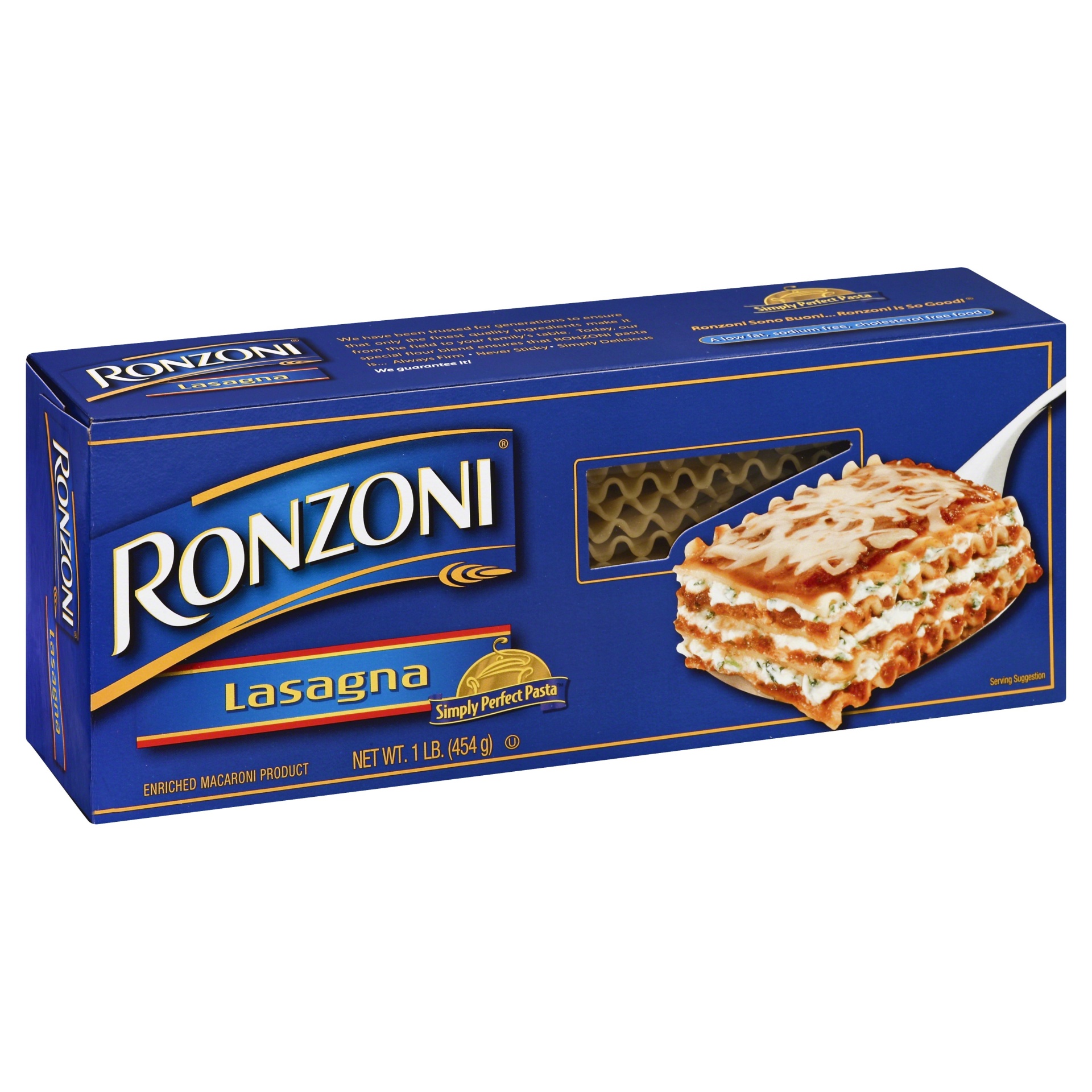 slide 1 of 1, Ronzoni Pasta Lasagna Curly, 16 oz